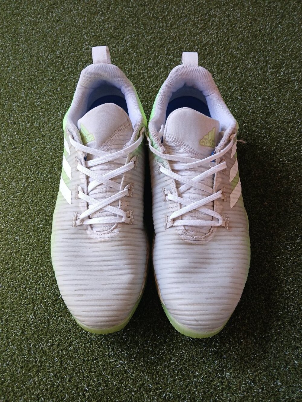 Adidas Code Chaos Boost Golf Shoes Spikeless EE9101 Men’s - Sz 9 White/Green